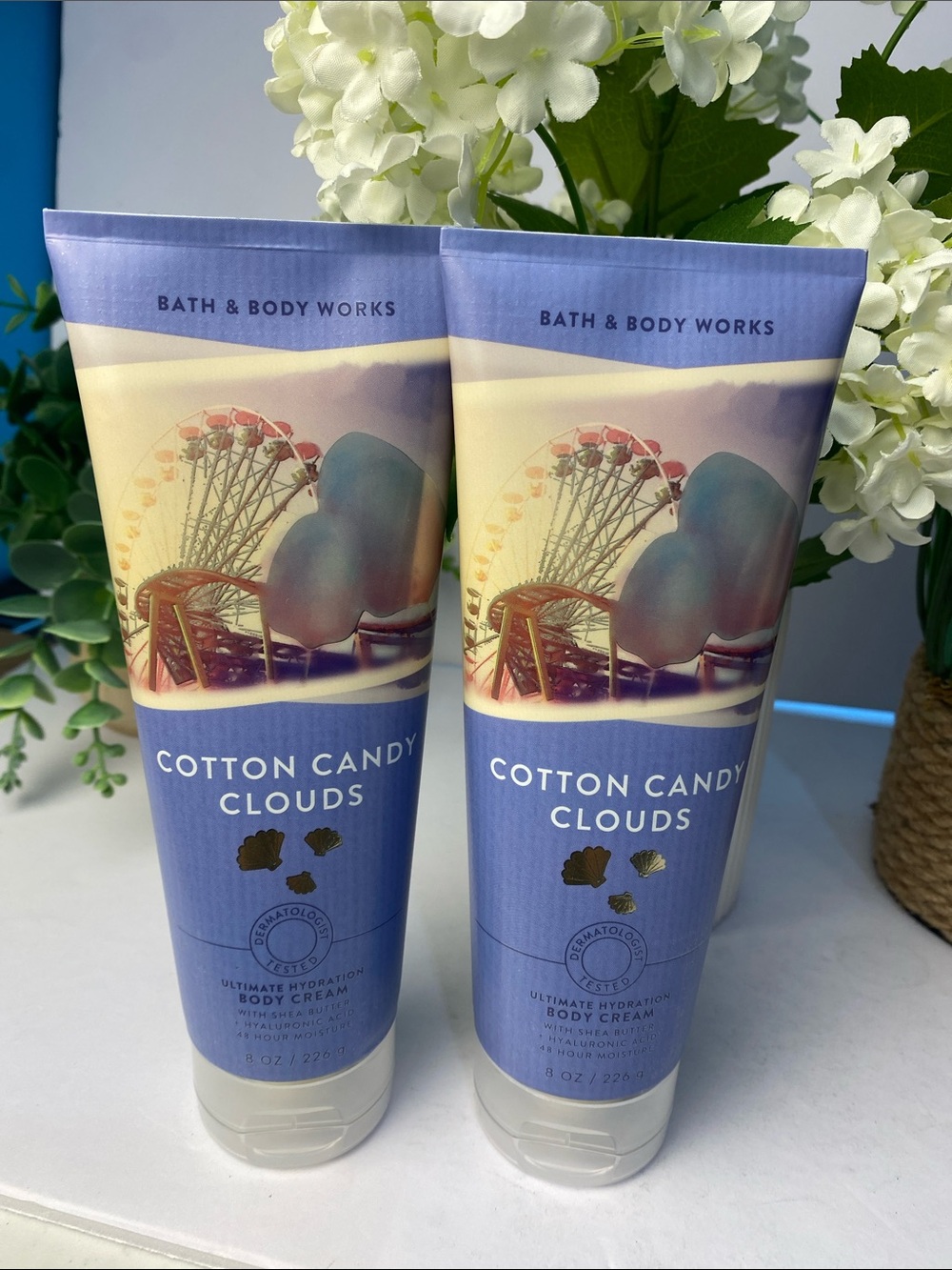 “Cotton Candy Clouds” Bath & Body Works New 2- Pc Body Cream Set